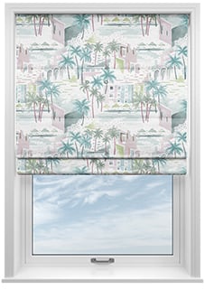 Sunset Boulevard, Watercolour - Motorised Roman Blind